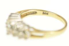14K Yellow Gold 0.44 Ctw Graduated Diamond Statement Band Ring