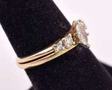 Ravishing Approx. 0.48 CTW Diamond Wedding Set in 14K Yellow Gold