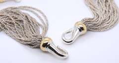 Tiffany & Co 2 Tone Multi Strand Station Necklace