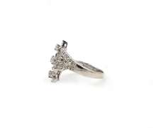 Fabulous White Gold Four Star Diamond Cluster Ring