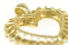14K Yellow Gold 0.78 Ctw Heart Love Symbol Classic Valentine Pendant