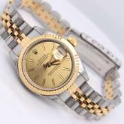 Rolex Datejust 2 Tone Champagne Dial on Jubilee Bracelet Watch