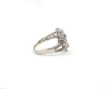 Fabulous White Gold Four Star Diamond Cluster Ring