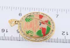 Gorgeous Yellow Gold Cubic Zirconia Pendant