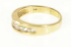 14K Yellow Gold 1.00 Ctw Five Stone Diamond Wedding Band Ring