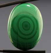 Full bullseye! 58.36ct untreated Green Malachite