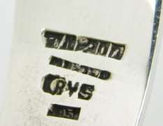 Heavy 950 Sterling Signed Taxco Gemstone Bangle Bracelet