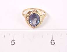 Incredible Color Change Sapphire in Yellow Gold