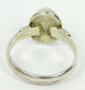 Vintage Sterling Silver Malachite Ring, Size 8