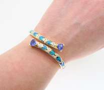 LeVian Diamond, Opal, and Tanzanite Bangle