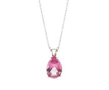 3.00ctw Pear Cut Pink Topaz Pendant Necklace in 14K
