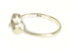 10K White Gold Retro Diamond Heart Bypass Promise Ring