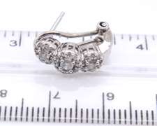Cute White Gold Diamond Cluster Earrings