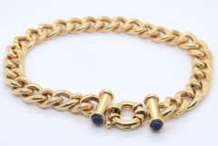Attractive Yellow Gold Finish Bracelet w Fancy Clasp