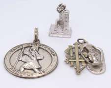 Lot of 4 Vintage Sterling Silver Pendants