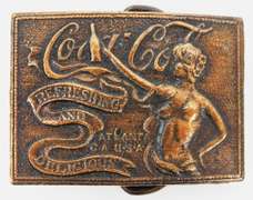 Vintage Coca-Cola Brass Belt Buckle