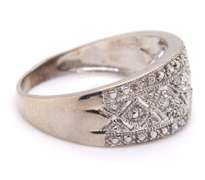 Dazzling White Gold Diamond Wide Band