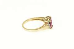 10K Yellow Gold Natural Marquise Ruby Diamond Statement Ring