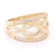 Fancy Yellow Gold Cubic Zirconia Ring