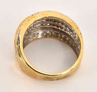 Fashionable 5 Rows of Diamonds Ring