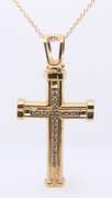 Wonderful 18kt Diamond Cross Pendant on Chain