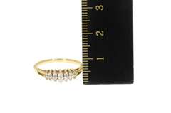 14K Yellow Gold Graduated Diamond Classic Statement Band Ring