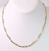 Romantic Heart Necklace in Tri-Color Gold