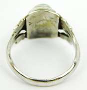 Prettiest Vintage Sterling Malachite Ring, Size 7.25