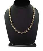 Beautiful puffed mariner 14kt gold chain