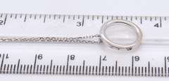 Favorite White Gold Circle Pendant on Chain