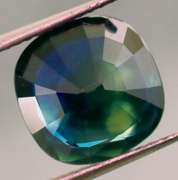Heated only! 4.78ct blue green Sapphire