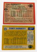 2 Tony Dorsett Football Cards