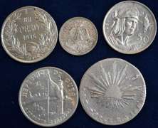 Lot Of 5 World Silver Coins.