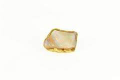 18K Yellow Gold Raw Natural Opal Stone Unique Lapel Pin/Brooch