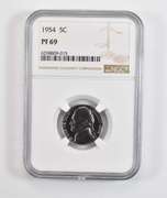 PF69 1954 Jefferson Nickel - Graded NGC