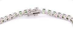 Sterling Silver Green Stone Tennis Bracelet