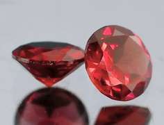 Vibrant open color 1.20ct pair of Rhodolite Garnets