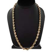 Handsome 14kt rope chain link necklace