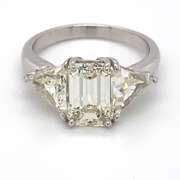 Remarkable +4ctw. Three-Diamond Ring