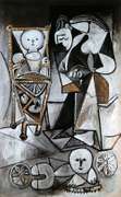 Pablo Picasso, Woman Drwaing Surrounded By Her Children
