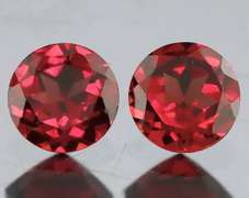 Vibrant open color 1.20ct pair of Rhodolite Garnets