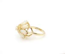 Stunning Opal Cluster Ring in 14K