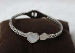 Stainless Steel Silver Color Heart Bracelet