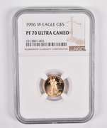 PF70 UCAM 1996 $5 American Gold Eagle - Graded NGC