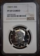 1969-S 50C NGC PF69 Cameo