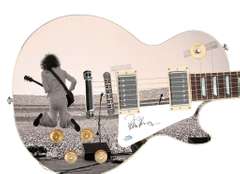 Peter Frampton Autographed Live On Stage Vintage Photo Guitar ACOA