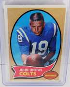 John Unitas 1970 Topps Football Card