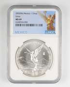 MS69 2002 MO Mexico 1 Onza .999 Fine Silver - Graded NGC