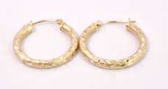 Beautiful Hoop Earrings in 14K Yellow Gold