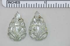 Carved Unheated Aquamarine Pair - 15.58 cts.